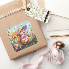 Adesivo Quadrado Esquilo páscoa