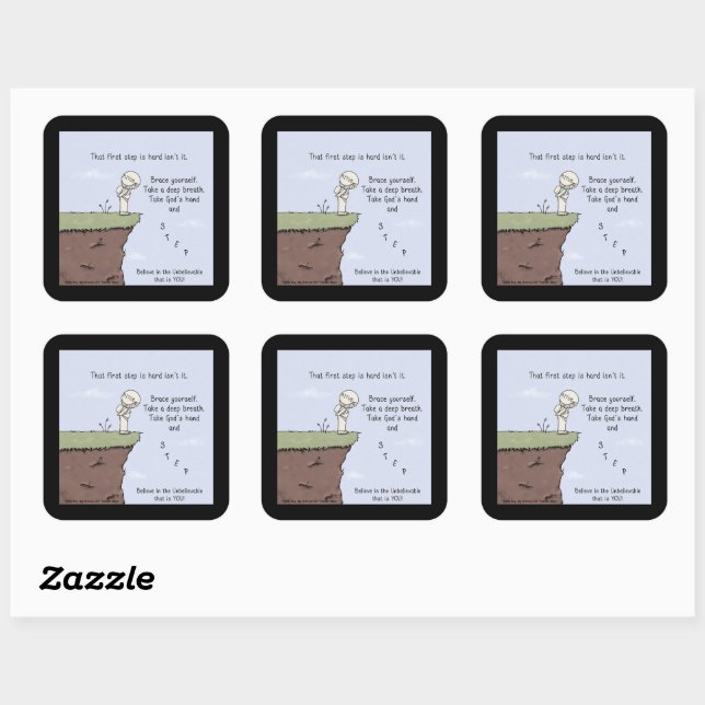 Adesivo Quadrado Esse Primeiro Passo (Folha)