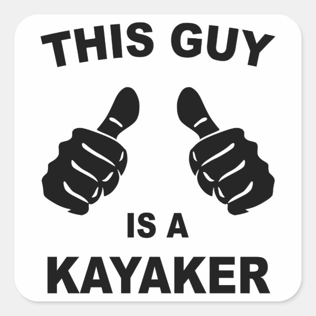 Adesivo Quadrado Esta Cara É Um Kayaker (Frente)
