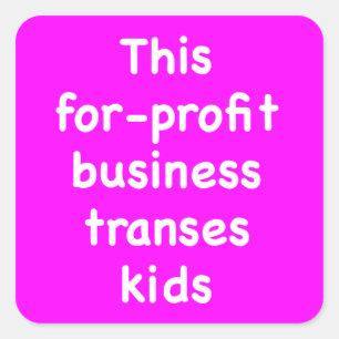 Adesivo Quadrado Esta Crianças De Negócios Com Fins Lucrativos