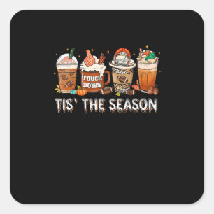 Adesivo Quadrado Esta É A Época De Futebol Pumpkin Spice Halloween