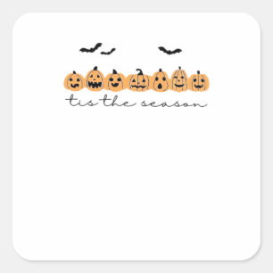 Adesivo Quadrado Esta É A Época De Halloween Spooky, Época De Hallo