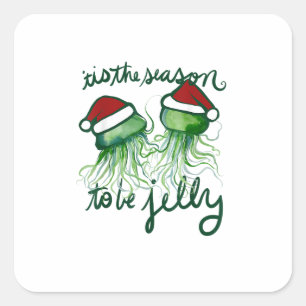 Adesivo Quadrado Esta É A Época Do Natal Da Água-Vidro Engraçada Pe