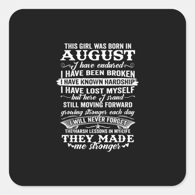 Adesivo Quadrado Esta Garota Era Nascer No Presente De Aniversário  (Frente)