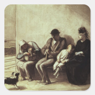 Adesivo Quadrado Estação de comboio do Wayside