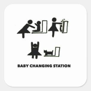 Adesivo Quadrado Estação de Troca de Bebês