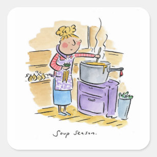 Adesivo Quadrado Estação Soup