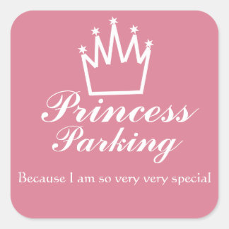 Adesivo Quadrado Estacionamento da princesa