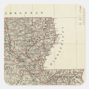 Adesivo Quadrado Estado de Louisiana