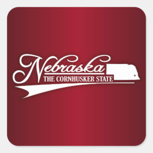 Adesivo Quadrado Estado de Nebraska de meus