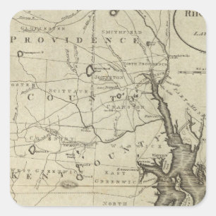 Adesivo Quadrado Estado de Rhode - ilha 2