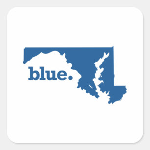 ADESIVO QUADRADO ESTADO DO AZUL DE MARYLAND