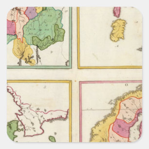 Adesivo Quadrado Estados Bálticos