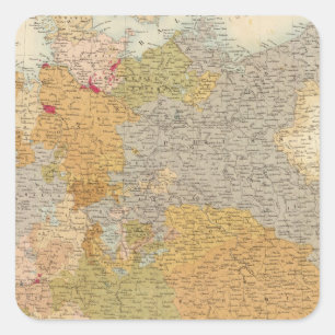 Adesivo Quadrado Estados da confederação germânica atrasada