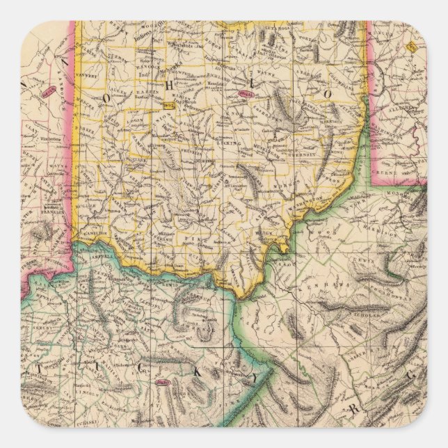 Adesivo Quadrado Estados Unidos, América Set 50 (Frente)