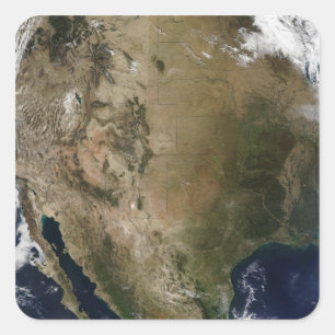 Adesivo Quadrado Estados Unidos Central e Ocidental