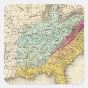 Adesivo Quadrado Estados Unidos da América do Norte