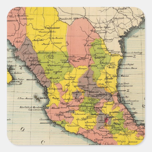 Adesivo Quadrado Estados Unidos do México 2 (Frente)