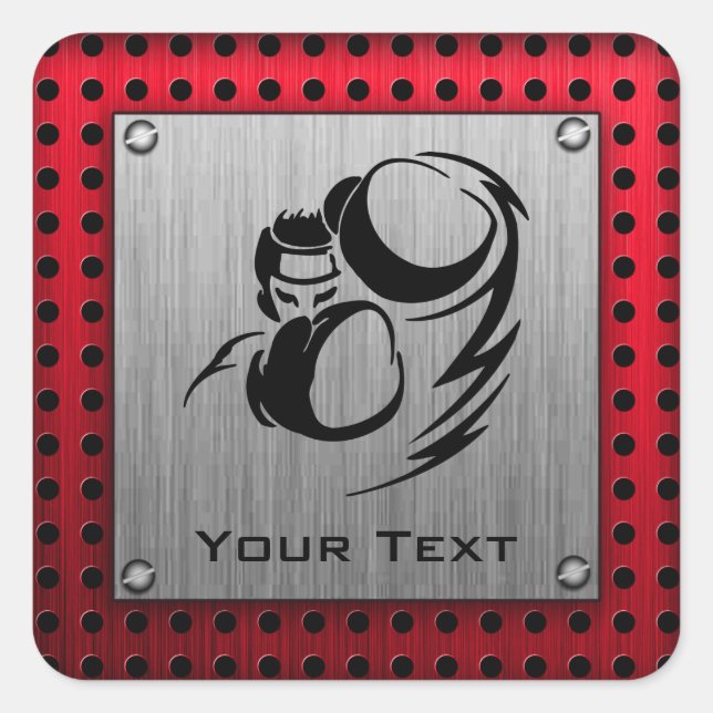 Adesivo Quadrado Estar de alumínio escovado Boxer (Frente)