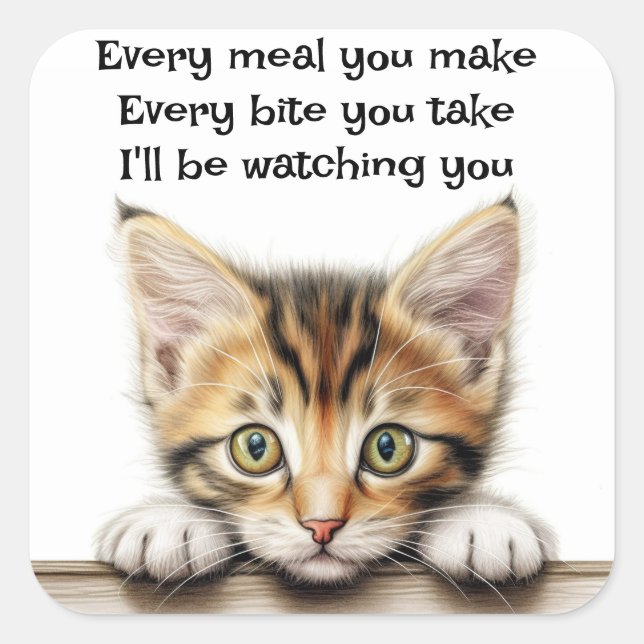 Adesivo Quadrado Estarei te observando (Frente)