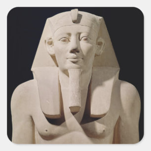 Adesivo Quadrado Estátua assentada Sesostris mim, original morgue