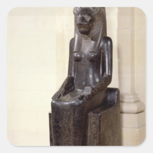 Adesivo Quadrado Estátua da deusa leã Sekhmet