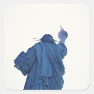 Adesivo Quadrado Estátua da Liberdade, Nova York, EUA RF)