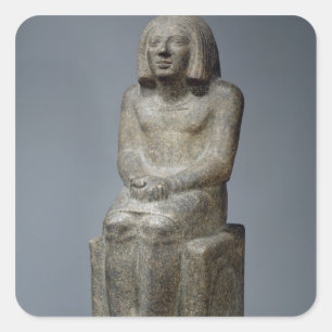 Adesivo Quadrado Estátua de Ankh, padre de Horus, Pe Dynastic