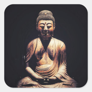 Adesivo Quadrado Estátua de Buda