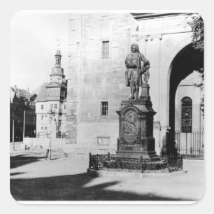 Adesivo Quadrado Estátua de Johann Sebastian Bach