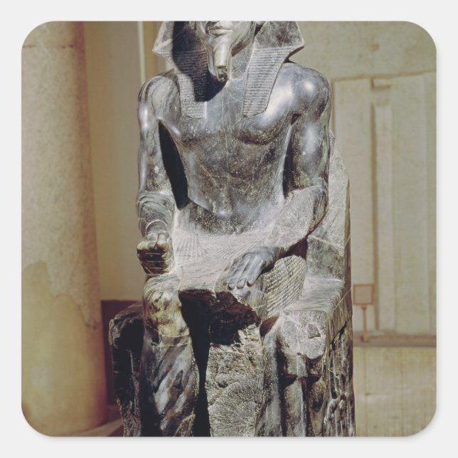 Adesivo Quadrado Estátua de Khafre (Frente)