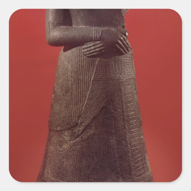 Adesivo Quadrado Estátua de Napirasu, esposa do rei de Elamite (Frente)