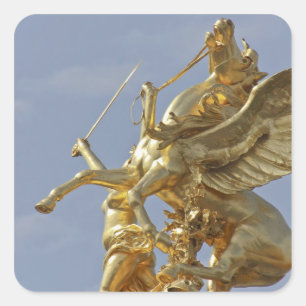 Adesivo Quadrado estátua de Pégaso na ponte Pont Alexander III