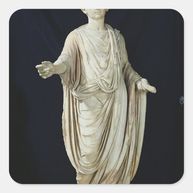 Adesivo Quadrado Estátua de uma Criança (Frente)