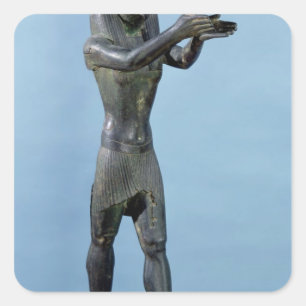 Adesivo Quadrado Estátua do deus Horus que faz uma bebida