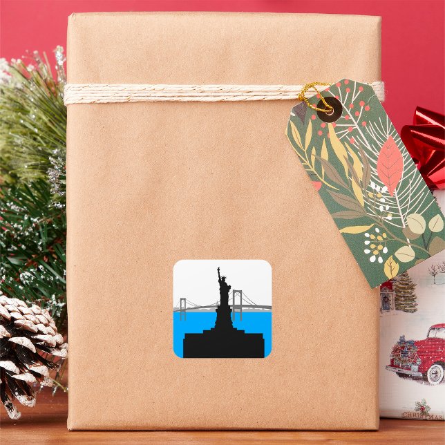 Adesivo Quadrado Estátua Dos Autocolantes De Liberdade (Criador carregado)