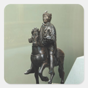 Adesivo Quadrado Estátua equestre de Charlemagne