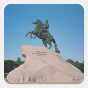 Adesivo Quadrado Estátua equestre de Peter mim o excelente, 1782