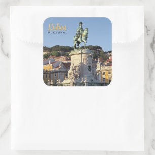 Adesivo Quadrado Estátua equestre do Rei José I, Lisboa