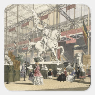 Adesivo Quadrado Estátuas na seção de Bélgica do grande Exhibi