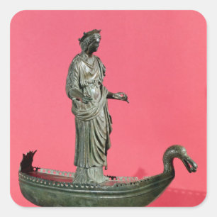 Adesivo Quadrado Estatueta da deusa Sequana