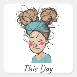 Adesivo Quadrado Este Dia   DURO