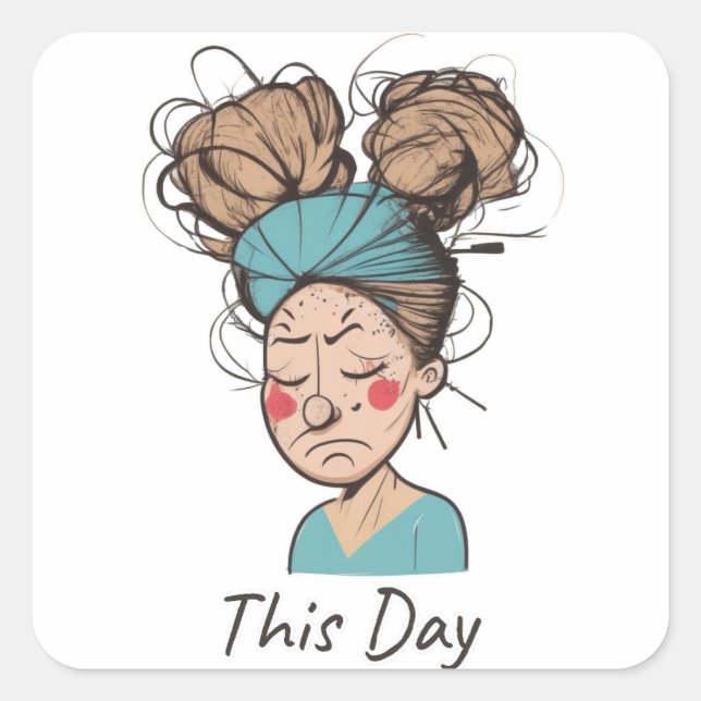 Adesivo Quadrado Este Dia | DURO (Frente)