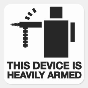 Adesivo Quadrado Este dispositivo é fortemente armado