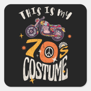 Adesivo Quadrado Este é o meu efeito de Tigre de Figurino dos 70