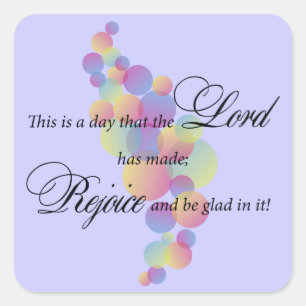 Adesivo Quadrado Este é um Dia que o Senhor fez