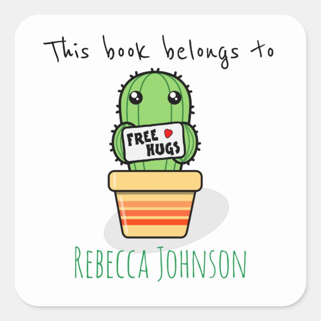 Adesivo Quadrado Este livro pertence a (Frente)