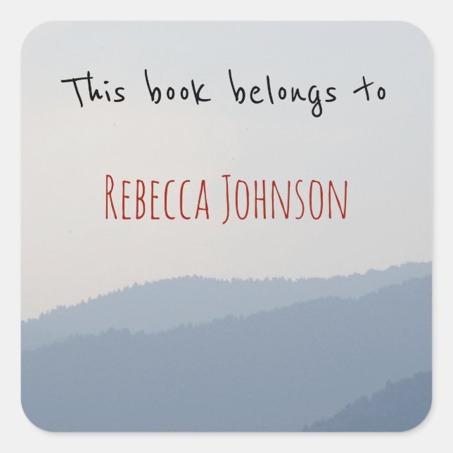 Adesivo Quadrado Este livro pertence a (Frente)