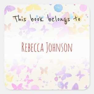 Adesivo Quadrado Este livro pertence a