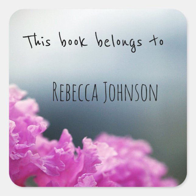 Adesivo Quadrado Este livro pertence a (Frente)